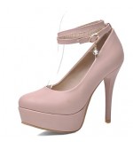 Women's Shoes Round Toe Stiletto Heel Pumps with Buckle Shoes More Colors available