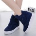 Women's Sneakers Spring / Fall Wedges Fleece Outdoor / Casual Wedge Heel Buckle Black / Blue / Red / Gray Others