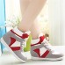 Women's Sneakers Spring / Fall Wedges Canvas Outdoor / Casual Wedge Heel Lace-up Black / Gray Others