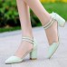 Women's Shoes Patent Leather Chunky Heel Pointed Toe Pumps/Heels Dress Black/Green/Pink/Red/White/Tan/Beige