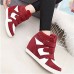 Women's Spring / Fall Wedges Fleece Outdoor / Casual Wedge Heel Buckle Black / Red