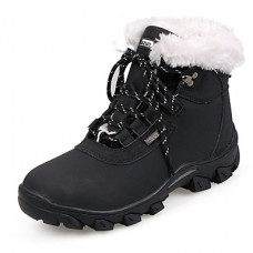 Women's Boots Winter Comfort PU Casual Chunky Heel Zipper Black / Green / Khaki Others