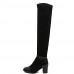 Women's Spring / Fall / Winter Heels / Square Toe / Fashion Boots Fleece / Patent Leather Dress / Party & Evening Chunky HeelBuckle /