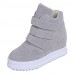 Women's Sneakers Spring / Fall Wedges Fleece Outdoor / Casual Wedge Heel Buckle Black / Blue / Red / Gray Others