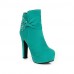 Women's Boots Spring / Fall / Winter Platform / Fashion Boots Leatherette Outdoor / Casual Chunky Heel Crystal / Bowknot