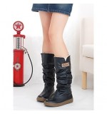 Women's Fall / Winter Fashion Boots Leatherette Dress Platform Black / Brown / Yellow / Pink / White