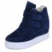 Women's Sneakers Spring / Fall Wedges Fleece Outdoor / Casual Wedge Heel Buckle Black / Blue / Red / Gray Others