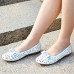 Women's Spring / Summer Comfort / Ballerina Leather Outdoor / Casual Flat Heel Bowknot / Sparkling GlitterBlue / Yellow / Green / Red /