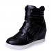 Women's Sneakers Spring / Fall Wedges Leatherette Outdoor / Casual Wedge Heel Buckle Black / White Others