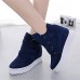 Women's Sneakers Spring / Fall Wedges Fleece Outdoor / Casual Wedge Heel Buckle Black / Blue / Red / Gray Others