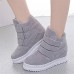 Women's Sneakers Spring / Fall Wedges Fleece Outdoor / Casual Wedge Heel Buckle Black / Blue / Red / Gray Others