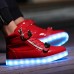 LED Shoes USB Charging Luminous Shoes Women's Casual Shoes Fashion Sneakers Black / Blue / Red / White