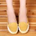 Women's Shoes Leather Low Heel Comfort/Round Toe Loafers Outdoor/Office & Career/Casual Blue/Yellow/Red