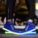 LED Shoes USB Charging Luminous Shoes Women's Casual Shoes Fashion Sneakers Black / Blue / Red / White