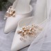 Elegant Flower Pearl Design Wedding Shoe Buckles