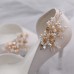 Elegant Flower Pearl Design Wedding Shoe Buckles