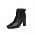 Size:4.5-8 Women Winter Fashion Heel Boots Zipper Short Boots