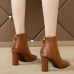 Size:4.5-8 Women Winter Fashion Heel Boots Zipper Short Boots