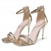 Women Fashion Sexy Zipper Design Square Toe Stiletto Sandals