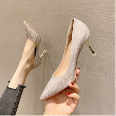 Women Fashion Elegant Sparkling Pointed Toe Stiletto Pumps