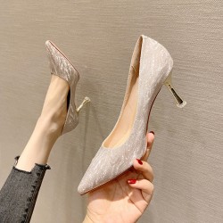 Women Fashion Elegant Sparkling Pointed Toe Stiletto Pumps