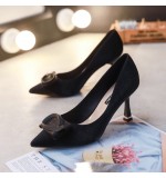 Women Fashion Sexy Solid Color Pointed Pumps