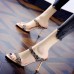 Women Fashion Sexy Multicolor Rhinestone Round Toe Stiletto Heel Shoes