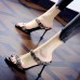 Women Fashion Sexy Multicolor Rhinestone Round Toe Stiletto Heel Shoes