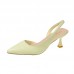 Summer Women Fashion Pointed Toe Heel Openwork High Heels