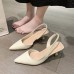 Summer Women Fashion Pointed Toe Heel Openwork High Heels