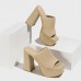 Fashion Solid Color Open Toe Platform Chunky Heel High Heels