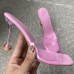 Summer Women Fashion Plus Size Candy Color Transparent High Heel Slippers