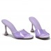 Summer Women Fashion Plus Size Candy Color Transparent High Heel Slippers