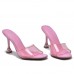 Summer Women Fashion Plus Size Candy Color Transparent High Heel Slippers