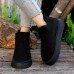 Autumn Winter Women Fashion Plus Size Warm Fleece-Lined Round Toe Thick-Soled Snow Boots