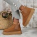 Autumn Winter Women Fashion Plus Size Warm Fleece-Lined Round Toe Thick-Soled Snow Boots